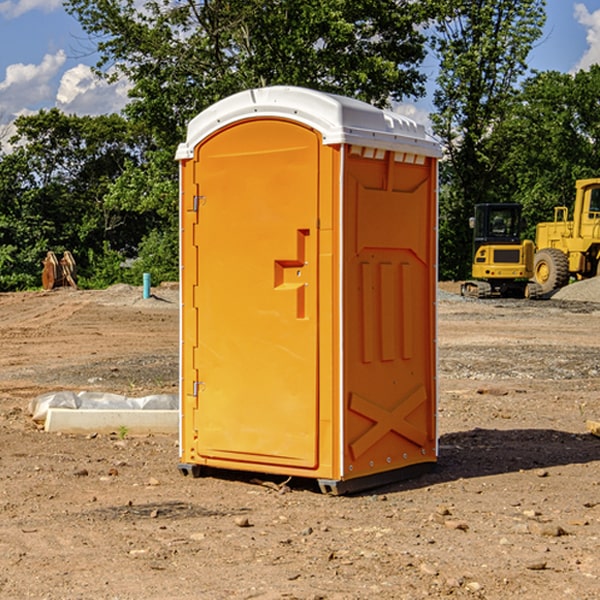 can i customize the exterior of the portable toilets with my event logo or branding in Meadow Glade